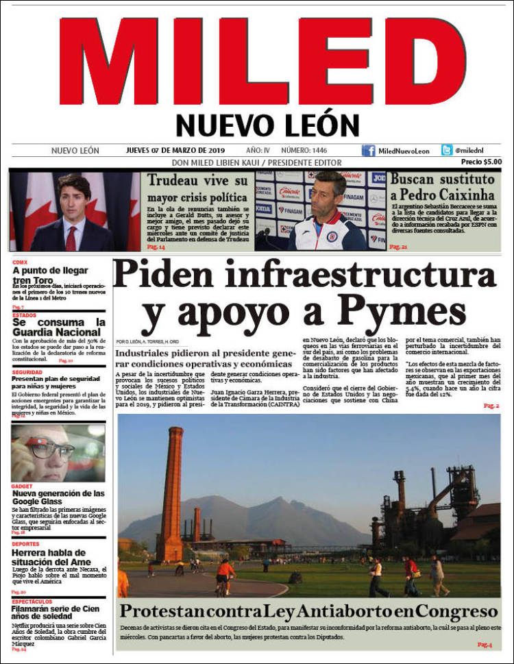 Portada de Miled - Nuevo León (México)