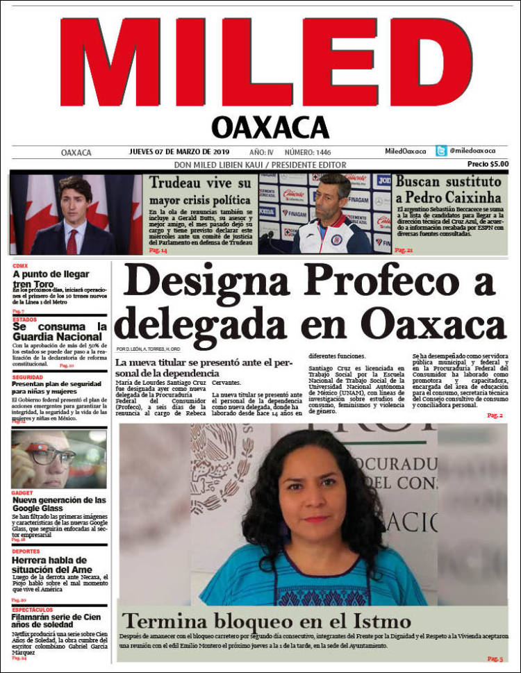Portada de Miled - Oaxaca (México)