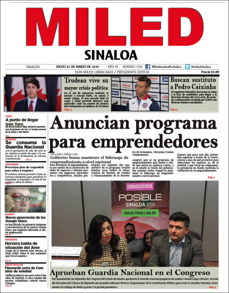 Portada de Miled - Sinaloa (México)