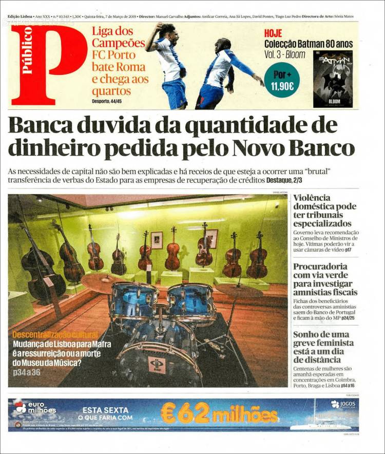 Portada de Público (Portugal)