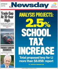 Portada de Newsday (USA)