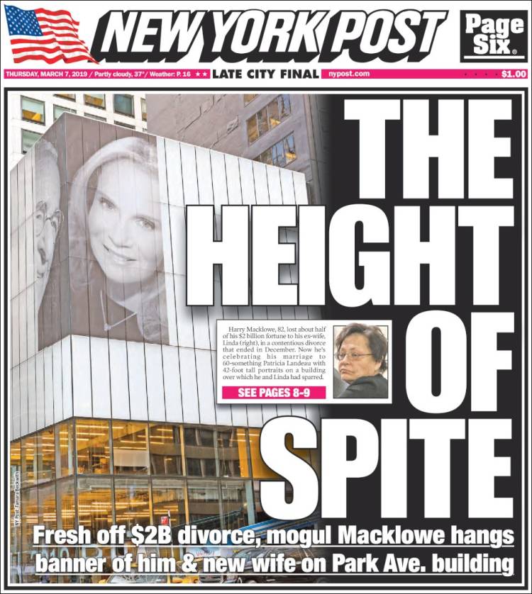 Portada de New York Post (USA)