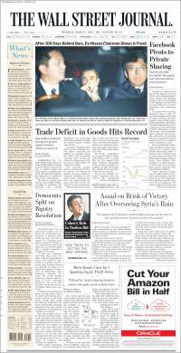 Portada de Wall Street Journal (USA)