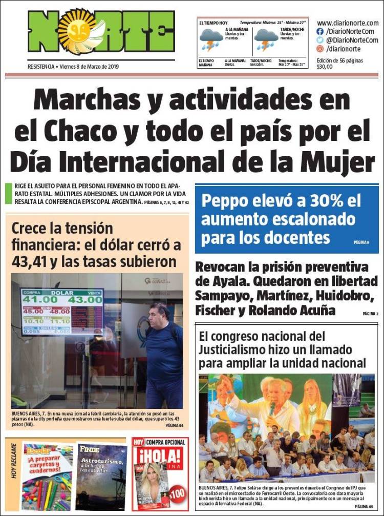 Portada de Diario Norte (Argentina)