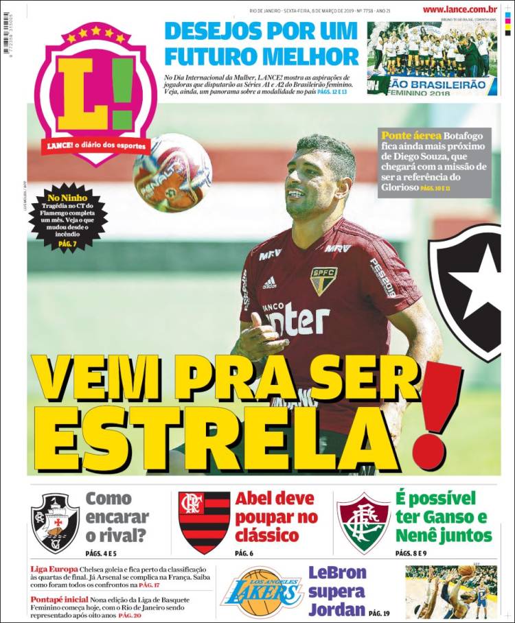 Portada de Lance! (Brasil)