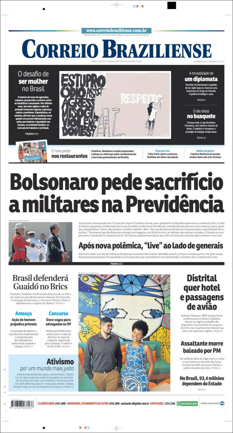 Portada de Correio Braziliense (Brasil)