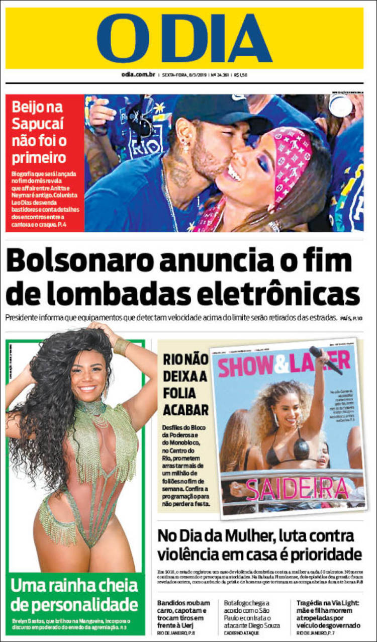 Portada de O Dia (Brasil)