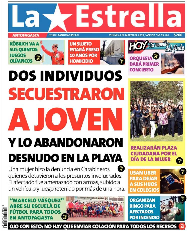 Portada de La Estrella del Norte (Chile)