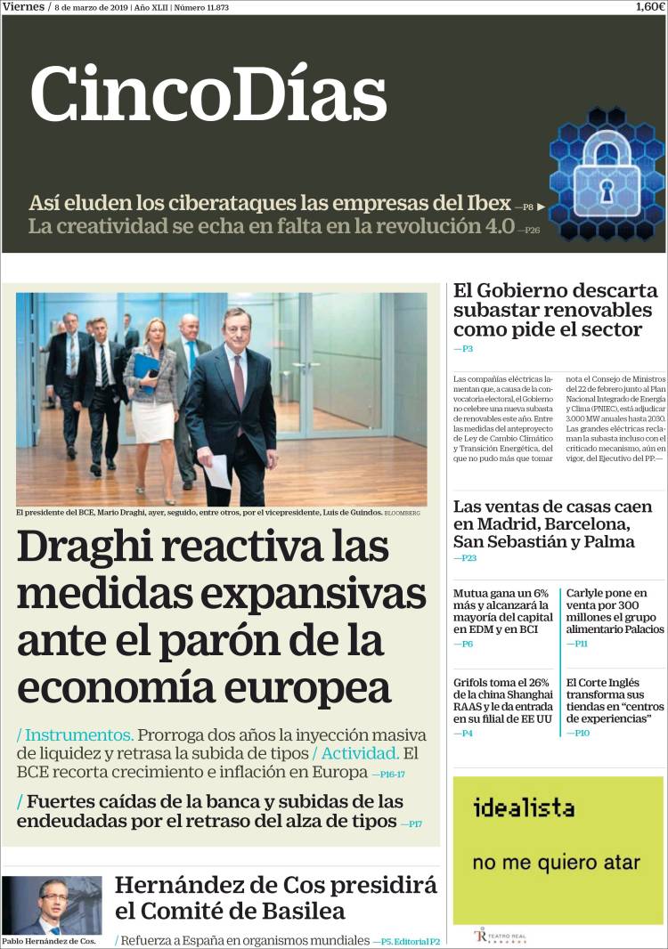 Portada de Cinco Días (Espa&ntilde;a)
