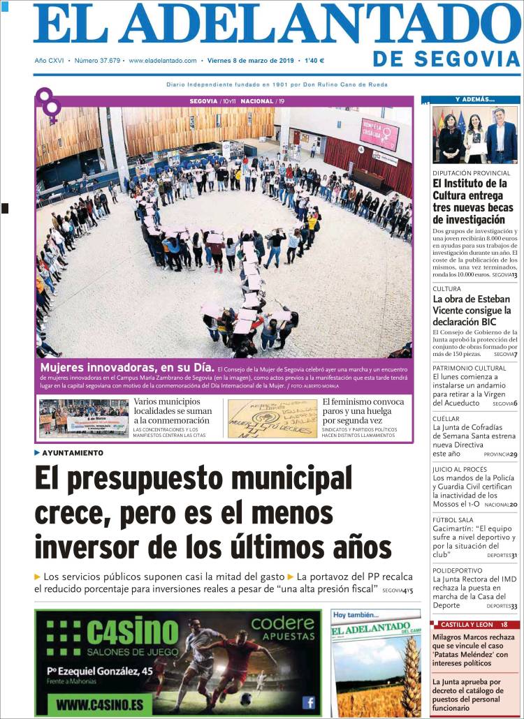 Portada de El Adelantado de Segovia (Espa&ntilde;a)