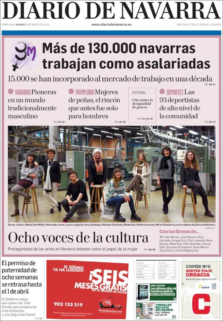 Portada de Diario de Navarra (Espa&ntilde;a)