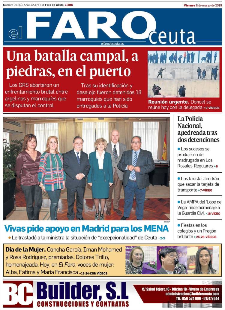 Portada de El Faro de Ceuta (Espa&ntilde;a)