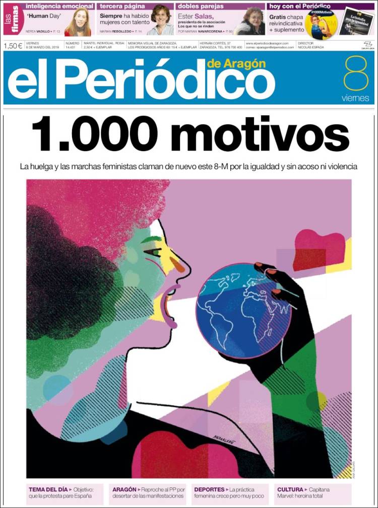 Portada de El Periódico de Aragón (Espa&ntilde;a)