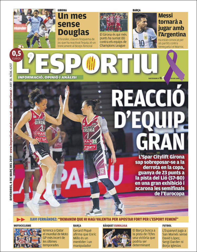 Portada de L'Esportiu : Girona (Espa&ntilde;a)