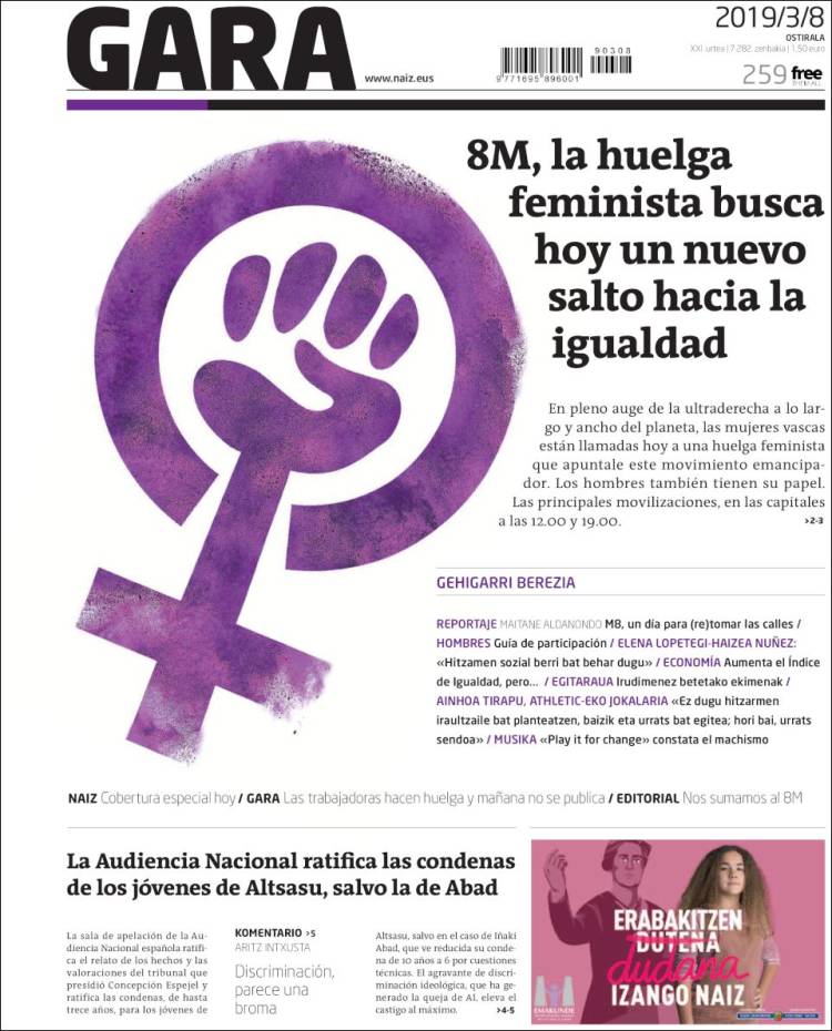 Portada de Gara (Espa&ntilde;a)