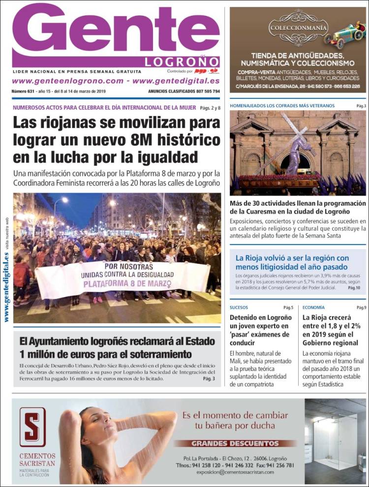 Portada de Gente en Logroño (Espa&ntilde;a)