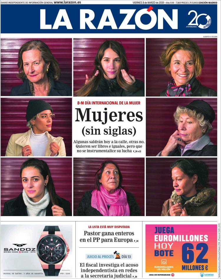 Portada de La Razón (Espa&ntilde;a)
