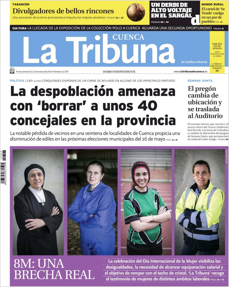 Portada de La Tribuna de Cuenca (Espa&ntilde;a)