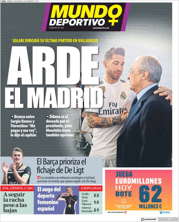 Portada de El Mundo Deportivo (Espa&ntilde;a)