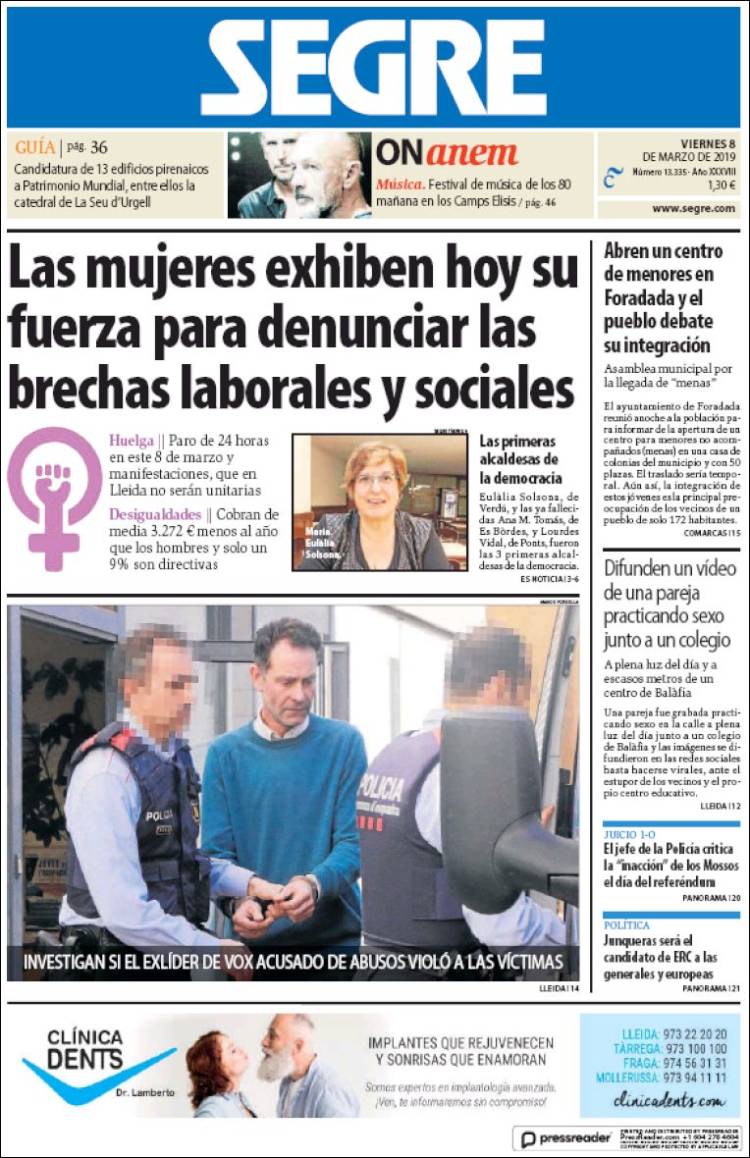 Portada de Segre  (Espa&ntilde;a)