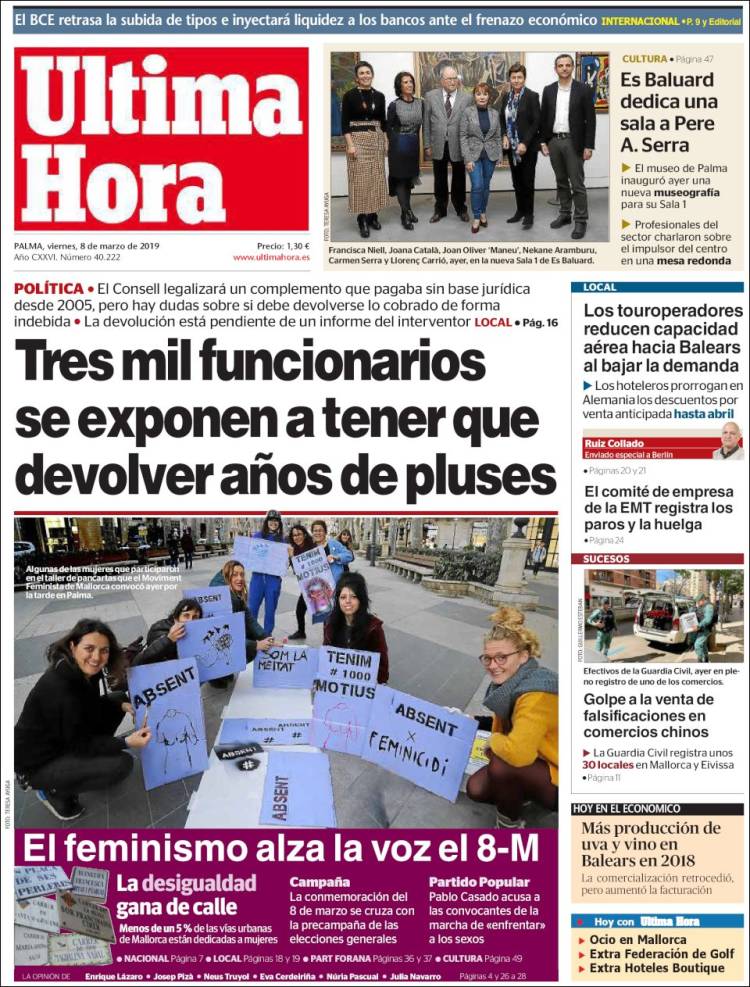 Portada de Última Hora (Espa&ntilde;a)