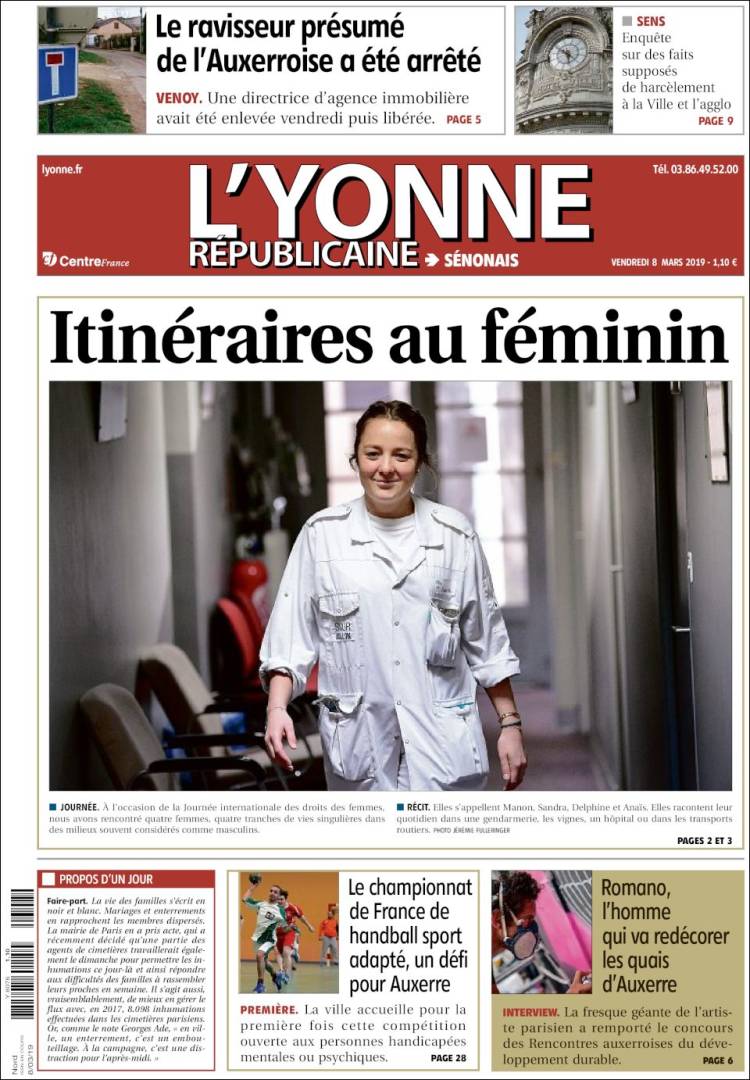 Portada de L'Yonne-Républicaine (Francia)