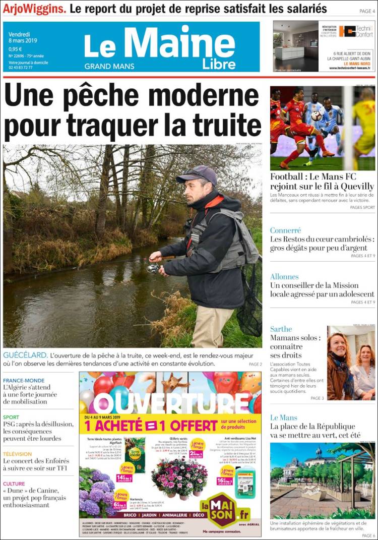 Portada de Le Maine Libre (Francia)