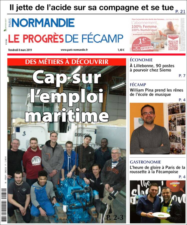 Portada de Progres de Fecamp (Francia)