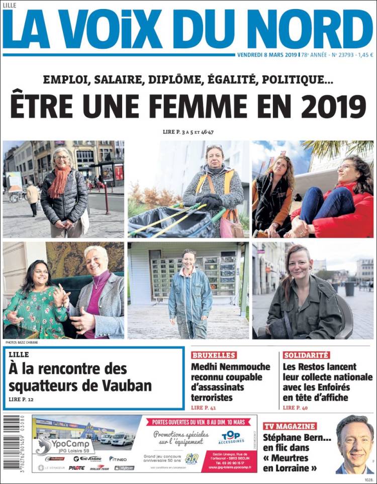 Portada de La Voix du Nord (Francia)