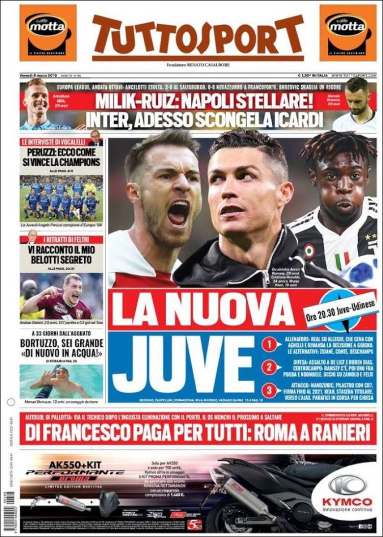 Portada de Tuttosport (Italia)