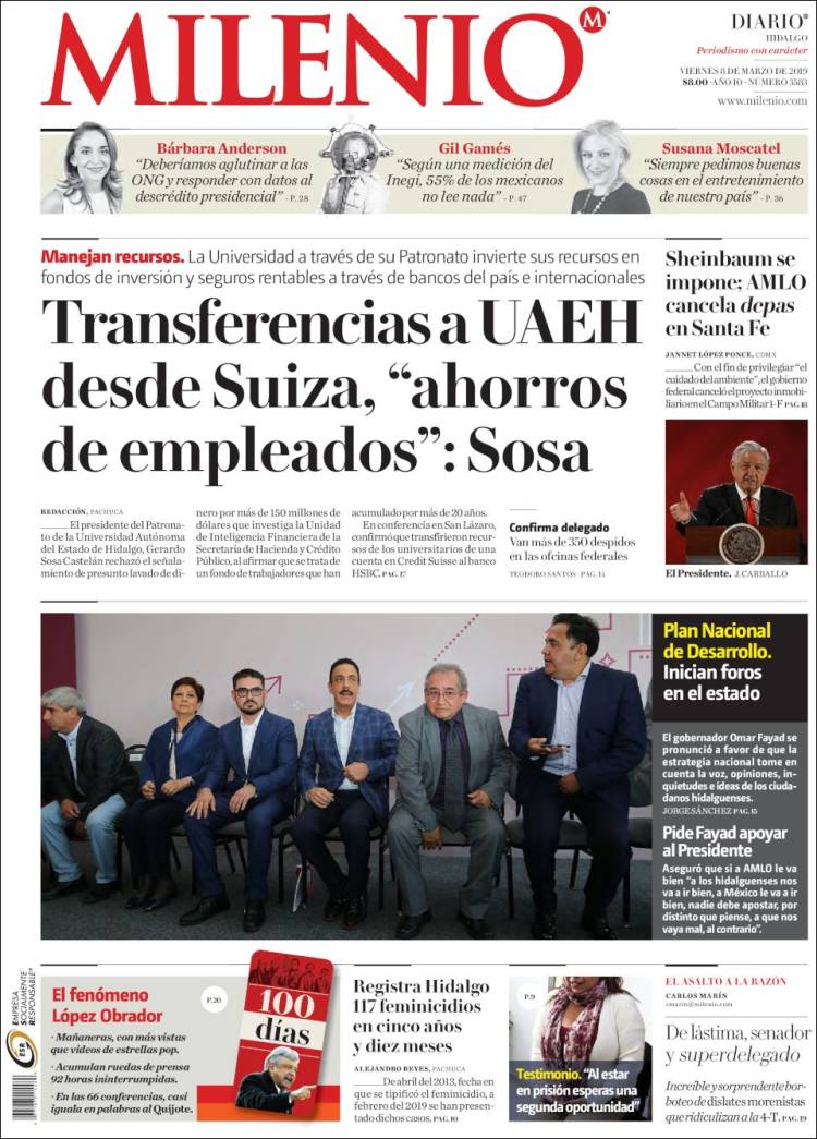 Portada de Milenio de Hidalgo (M&eacute;xico)