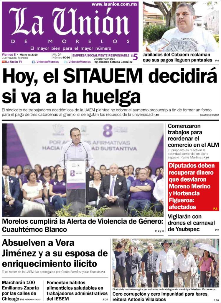 Portada de La Unión de Morelos (M&eacute;xico)