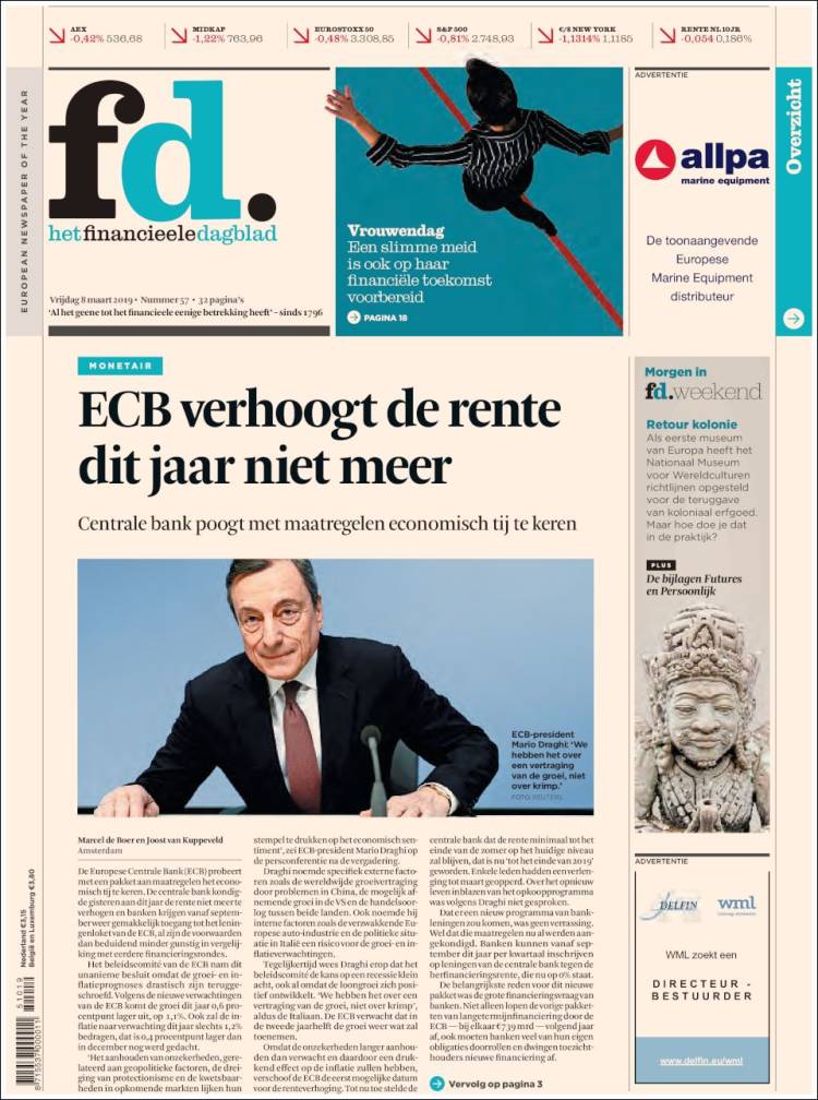 Portada de Het Financieele Dagblad (Pa&iacute;ses Bajos)