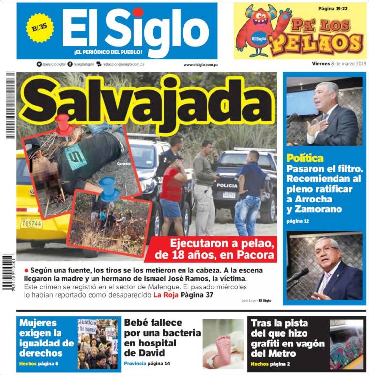 Portada de El Siglo (Panam&aacute;)
