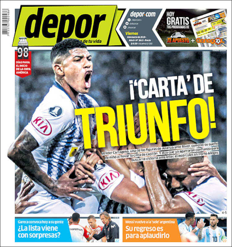 Portada de Depor (Peru)