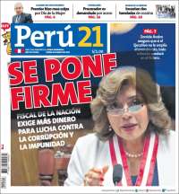 Portada de Perú 21 (Peru)