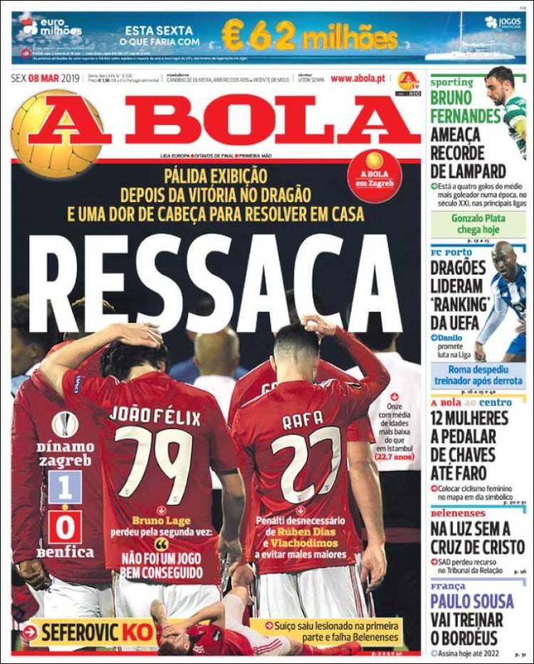 Portada de A Bola (Portugal)