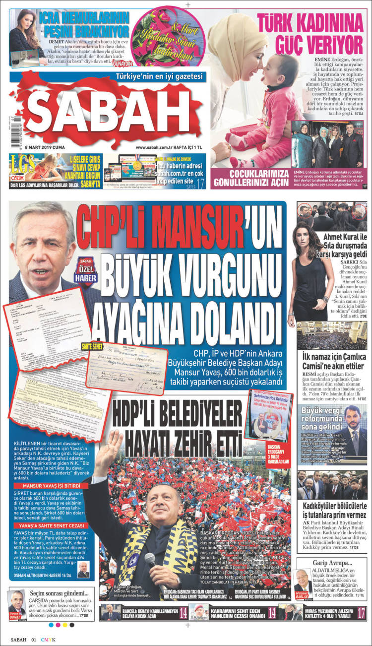 Portada de Sabah (Turqu&iacute;a)