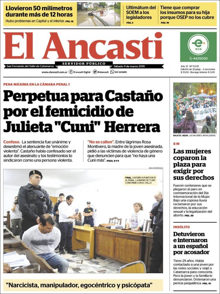 Portada de El Ancasti (Argentina)