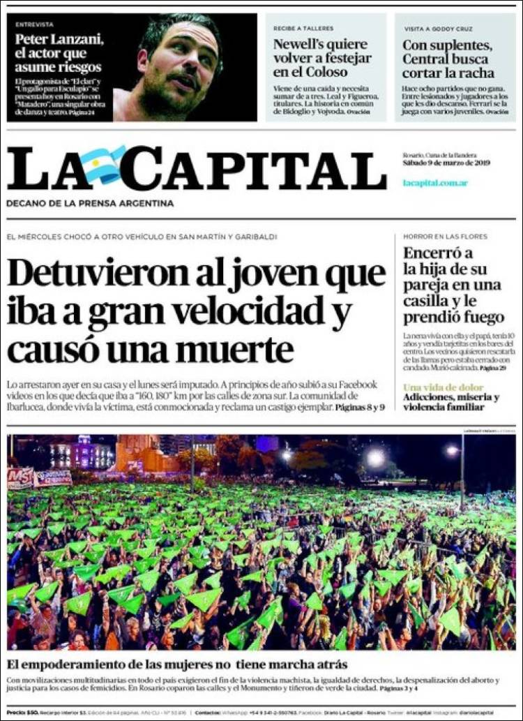 Portada de La Capital - Rosario (Argentina)