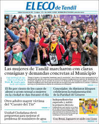 Portada de El Eco de Tandil (Argentina)