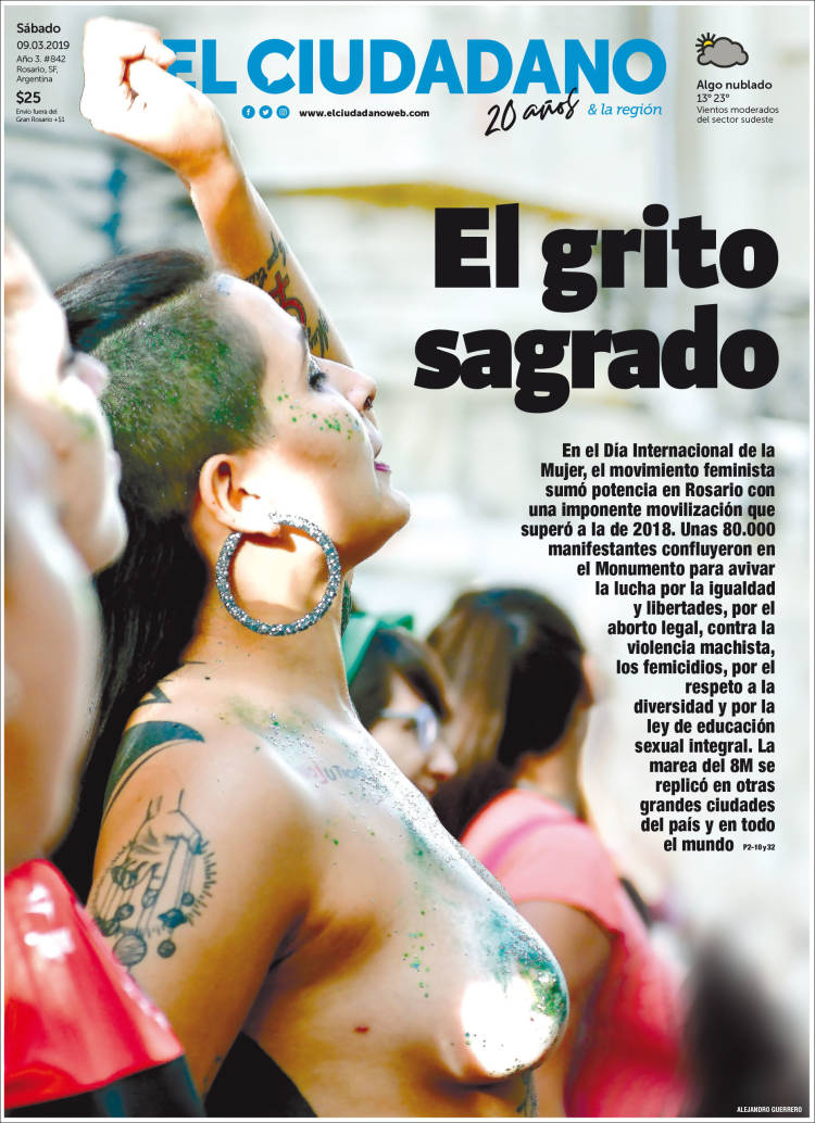Portada de Diario El Ciudadano (Argentina)