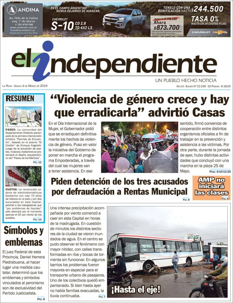 Portada de El Independiente (Argentina)