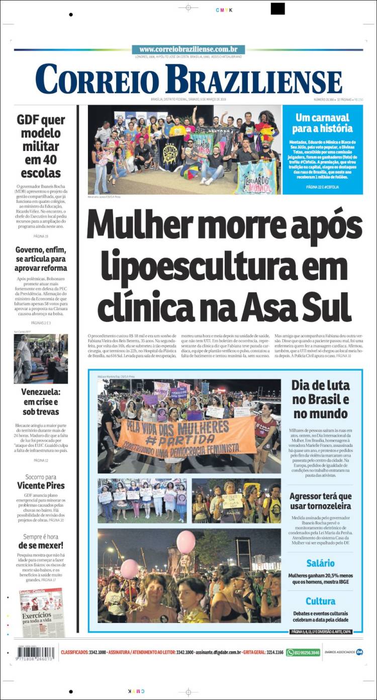 Portada de Correio Braziliense (Brasil)