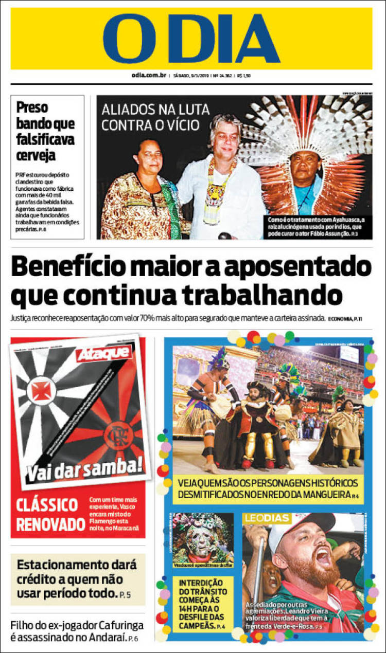 Portada de O Dia (Brasil)