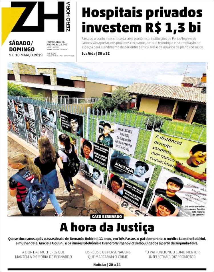 Portada de Zero Hora (Brasil)