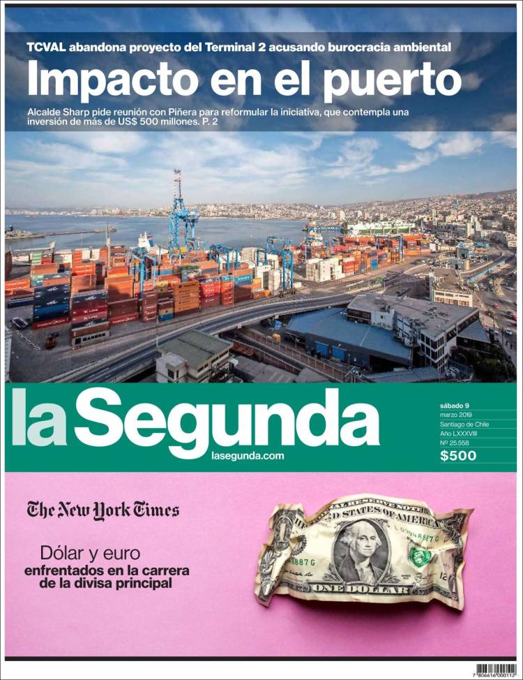 Portada de La Segunda (Chile)