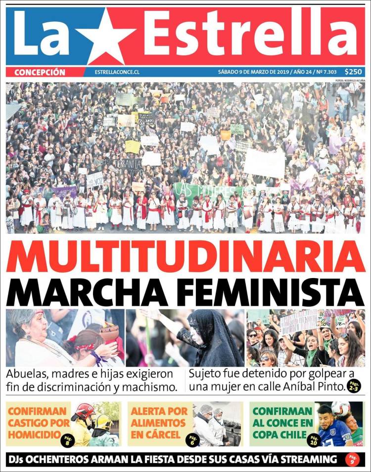 Portada de La Estrella de Concepción (Chile)