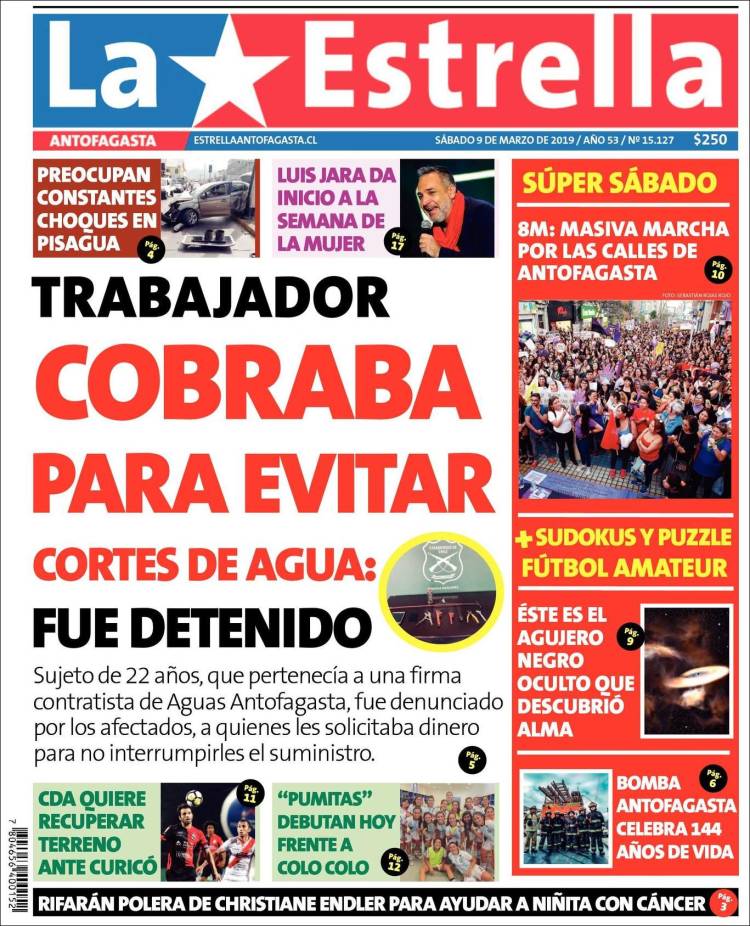 Portada de La Estrella del Norte (Chile)