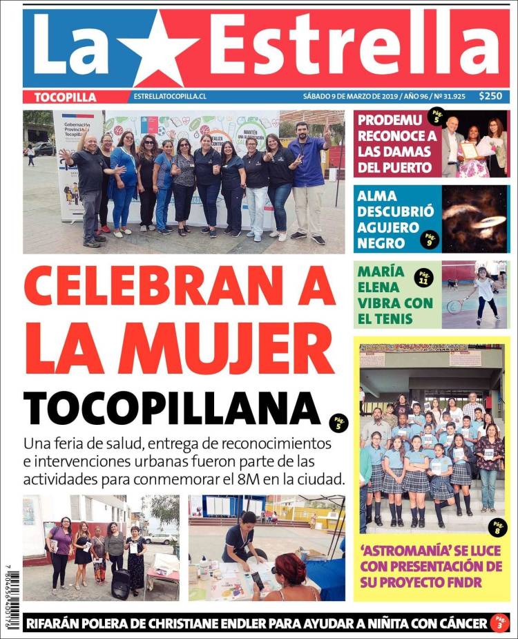 Portada de La Estrella de Tocopilla (Chile)